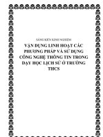 SKKN: Vận dụng linh hoạt các phương pháp và sử dụng công nghệ thông tin trong dạy học Lịch sử ở trường THCS