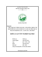 Thực hiện quy trình chăm sóc, nuôi dưỡng, phòng, trị bệnh trên đàn lợn nái sinh sản và lợn con theo mẹ tại trại ngô thị hồng gấm   lương sơn   hòa bình 