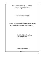 SKKN hướng dẫn giải một số bài toán hình học không gian bằng phương pháp vectơ 