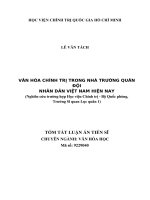 Văn hóa chính trị trong nhà trường quân đội nhân dân việt nam hiện nay (nghiên cứu trường hợp học viện chính trị   bộ quốc phòng, trường sĩ quan lục quân 1)(tt) 