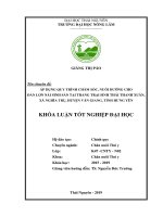 Áp dụng quy trình chăm sóc, nuôi dưỡng cho đàn lợn nái sinh sản tại trang trại sinh thái thanh xuân, xã nghĩa trụ, huyện văn giang, tỉnh hưng yên 