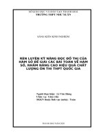 Rèn luyện kỹ năng đọc đồ thị của hàm số để giải các bài toán về hàm số, nhằm nâng cao hiệu quả chất lượng ôn thi THPT quốc gia 