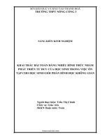 SKKN khai thác các bài toán bằng nhiều hình thức nhằm phát triển tư duy học sinh trong việc ôn tập học sinh giỏi phần hình học không gian 
