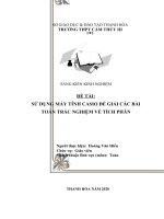 Sử dụng máy tính casio để giải các bài toán trắc nghiệm về tích phân 