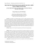 Một phương pháp nhận dạng khuôn mặt dựa trên mạng nơron tích chập