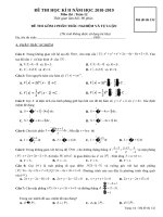 TOAN 12 nguyen van linh de132   THPT nguyễn văn linh tp  hồ chí minh 