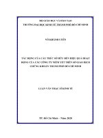 Tác động của cấu trúc sở hữu đến hiệu quả hoạt động của các công ty niêm yết trên sở giao dịch chứng khoán thành phố hồ chí minh 