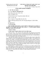 Sáng kiến kinh nghiệm: Một số biện pháp rèn luyện những thói quen vệ sinh và hành vi văn minh cho trẻ mẫu giáo 4 – 5 tuổi D điểm chính trường mầm non Tân Yên