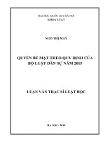 Quyền Bề Mặt Theo Quy Định Của Bộ Luật Dân Sự Việt Nam Năm 2015