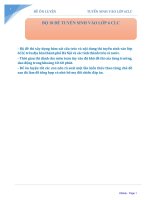 BỘ 18 đề LUYỆN THI vào lớp 6CLC 