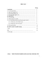 Một số kinh nghiệm giảng dạy học sinh học yếu môn toán 