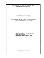 Giải pháp sử dụng bản đồ tư duy trong dạy học môn toán bậc THPT 