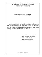 Kinh nghiệm vận dụng kiến thức liên môn trong dạy học bài  hợp chủng quốc hoa kì  nhằm giúp học sinh lớp 11 trường THPT cẩm thủy 2 hiểu và giải thích các đặc điểm tự nhiên và dân cư hoa kì 