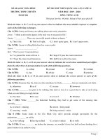 10  đề thi thử THPT quốc gia 2020 môn anh THPT chuyên thái bình   lần 2 (có lời giải chi tiết) 