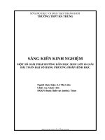 Một số giải pháp hướng dẫn học sinh lớp 10 giải bài toán đại số bằng phương pháp hình học 