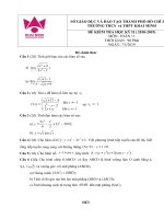 Đề KT HKII toán 11(2018 2019) (1)   trường THCS   THPT khai minh 