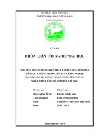 Tìm hiểu việc sử dụng kiến thức bản địa của đồng bào dân tộc h’mông trong sản xuất nông nghiệp tại xã long hẹ, huyện thuận châu, tỉnh sơn la nhằm thích ứng với biến đổi khí hậu 