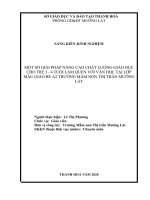 Một số giải pháp nâng cao chất lượng giáo dục cho trẻ 3 4 tuổi làm quen với văn học tại lớp mẫu giáo bé a2 trường mầm non thị trấn mường lát 