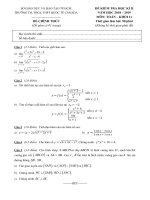 Đề thi + đáp  án toán 11   thao pham phuong 