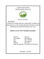 Áp dụng quy trình chăm sóc, nuôi dưỡng và phòng trị bệnh cho gà đàn đẻ tại trại liên kết với công ty TNHH emivest feedmill việt nam 