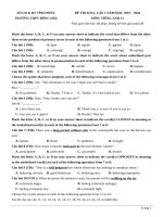 5  đề thi thử THPT quốc gia 2020 môn anh THPT đồng đậu   vĩnh phúc   lần 1 (có lời giải chi tiết) 