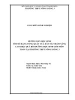 SKKN hướng dẫn học sinh tìm số hạng tổng quát của dãy số, nhằm nâng cao hiệu quả bồi dưỡng học sinh giỏi môn toán tại trường THPT nông cống 3 
