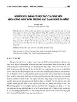 Nghiên cứu động cơ học tập của sinh viên khoa Công nghệ ô tô, trường Cao đẳng nghề Đà Nẵng