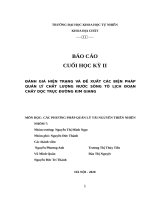 Đánh giá hiện trạng Sông Tô Lịch và đề xuất giải pháp