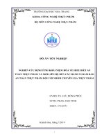 Nghiên cứu định tính khái niệm hóa về hiểu biết an toàn thực phẩm và mối liên hệ đến các hành vi đảm bảo an toàn thực phẩm đối với nhóm chuyên gia thực phẩm  