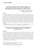Đánh giá sự hài lòng của khách hàng về chất lượng dịch vụ ngân hàng: Nghiên cứu điển hình tại Techcombank và SHB An Giang
