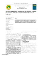 Lựa chọn bài tập phát triển sức mạnh tốc độ nhằm nâng cao hiệu quả kỹ thuật đập bóng cho nam sinh viên học môn tự chọn bóng chuyền Trường Đại học Tân Trào