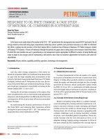 Response to oil price change: A case study of national oil companies in southeast ASIA