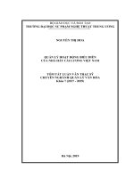 Tóm tắt luận văn Thạc sĩ Quản lý văn hóa: Quản lý hoạt động biểu diễn Nhà hát Cải lương Việt Nam