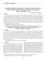 Đổi mới phương pháp dạy và học cơ sở nâng cao chất lượng đào tạo nguồn nhân lực trong bối cảnh hiện nay