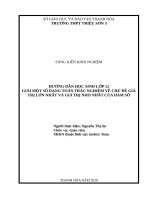 Hướng dẫn học sinh lớp 12 giải một số dạng toán trắc nghiệm về chủ đề giá trị lớn nhất và giá trị nhỏ nhất của hàm số 