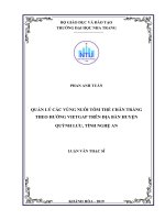 Quản lý các vùng nuôi tôm thẻ chân trắng theo hướng VietGAP trên địa bàn huyện quỳnh lưu, tỉnh nghệ an  