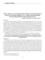 Thực trạng và giải pháp phát triển ngành logistics cho các doanh nghiệp vừa và nhỏ tại thành phố Hồ Chí Minh trong hội nhập quốc tế