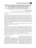 Nghiên cứu ảnh hưởng của chương trình các môn Khoa học cơ bản mới đến sinh viên khoa chất lượng cao trường Đại học Sư phạm Kỹ thuật Tp. HCM