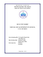 Thiết kế, chế tạo mô hình ô tô 4 bánh xe, 1 cầu chủ động  