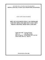 một số giải pháp nâng cao trình độ chuyên môn cho đội ngũ giáo viên trong trường mầm non lam sơn 