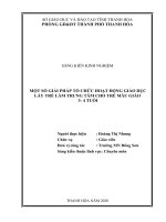 Một số giải pháp tổ chức hoạt động giáo dục lấy trẻ làm trung tâm cho trẻ mẫu giáo 3 4 tuổi