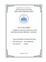 Nghiên cứu bảo quản bơ XM1 sau thu hoạch bằng màng chitosan  nano bạc 