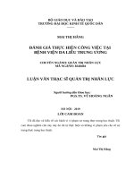 Luận văn thạc sỹ - Đánh giá thực hiện công việc tại Bệnh viện Da liễu Trung ương
