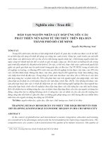 Đào tạo nguồn nhân lực đáp ứng yêu cầu phát triển nền kinh tế tri thức trên địa bàn thành phố Hồ Chí Minh