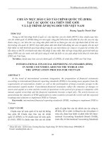 Chuẩn mực báo cáo tài chính quốc tế (IFRS) tại các quốc gia trên thế giới và lộ trình áp dụng đối với Việt Nam