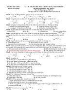 Đề thi thử Vật lý lần 2 đúng cấu trúc tinh giản (giải chi tiết)
