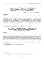 Thực trạng và giải pháp về công tác truyền thông tại trường Đại học Kinh tế - Kỹ thuật Bình Dương