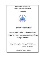 Nghiên cứu sản xuất đồ uống từ dịch chiết rong mơ bằng công nghệ enzyme 