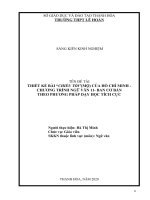 Thiết kế bài chiều tối(mộ) của hồ chí minh  chương trình ngữ văn 11  ban cơ bản theo phương pháp dạy học tích cực 