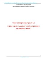 Sáng kiến kinh nghiệm: Một số biện pháp quản lý nhằm nâng cao chất lượng giáo dục tại trường THCS năm học 2017 – 2018